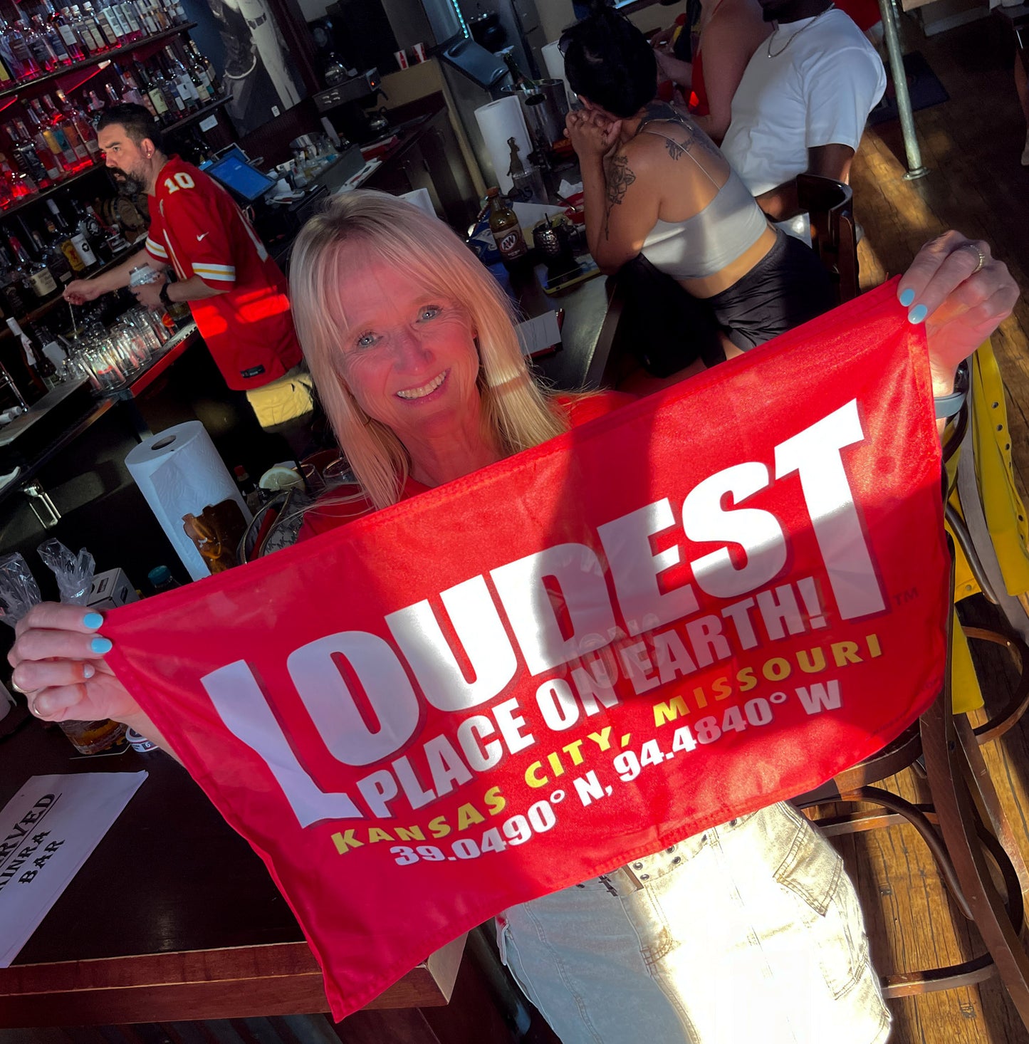 LOUDEST PLACE ON EARTH! - 14x22" Polyester Game Day Rally Flag